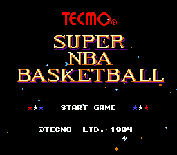 Заставка игры Tecmo Super NBA Basketball
